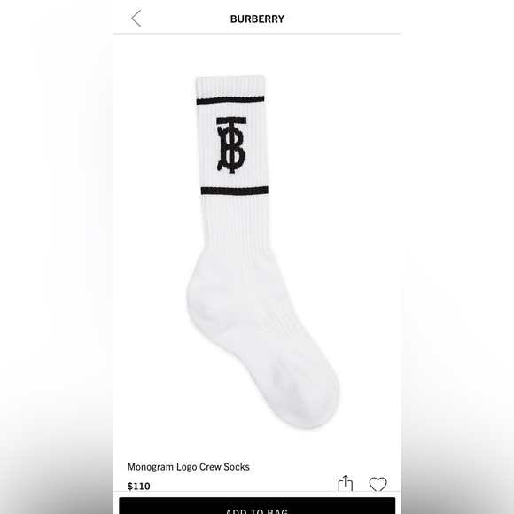 Burberry TB perforated monogram slides with matching socks (men’s) - Picture 8 of 8